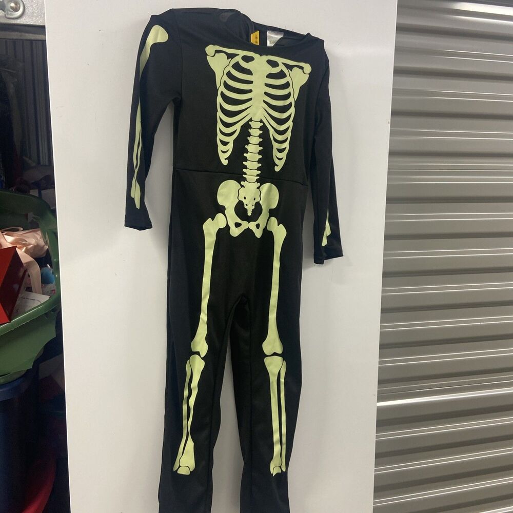 Children’s Place Skeleton One Piece  3-5 Glows In The Dark  Halloween
